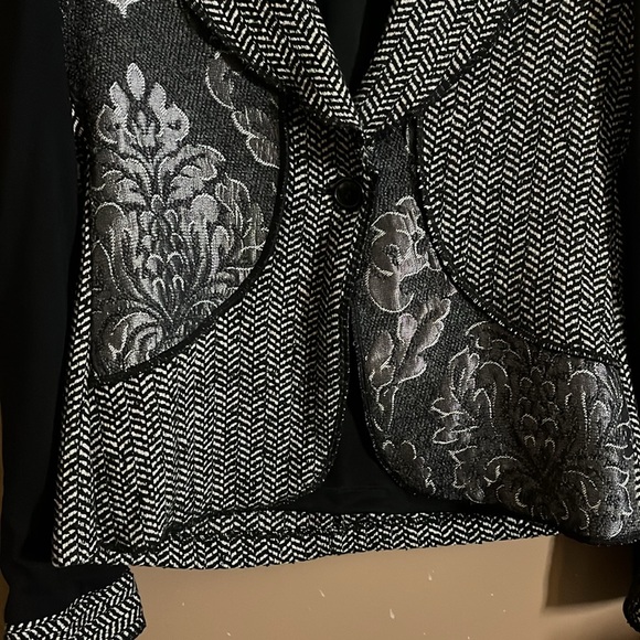 Multi material designer jacket blazer - Picture 2 of 6